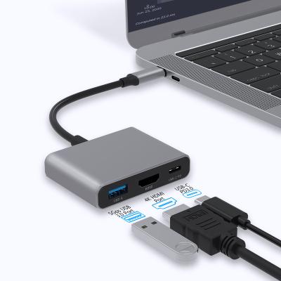 China COMPUTER 3 in 1 USB C to HDMI + 5GPS USB 3.0 left + USB C PD 3.0, compatible with MacBook Pro for sale