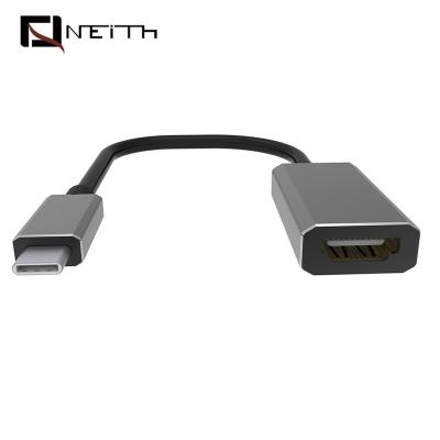 China high quality 4K data transmission OEM 15cm display port male to female HDMI adapter type c to HDMI adapter with gold plated cord can support 1080P for sale