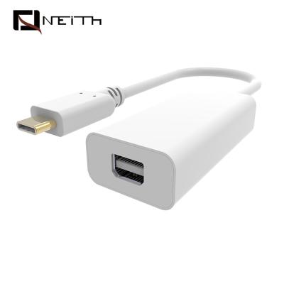 China LAPTOP White ABS USB C to Mini DP 4K@60Hz Adapter Support for 0ffice and Home Use for sale