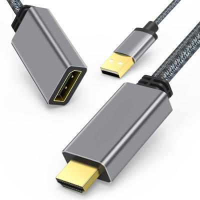 China COMPUTER HDMI to DisplayPort Adapter Cable 4K 60Hz HDMI Male to USB Female DP Converter Cable Hami Cable Adapt Cable for sale