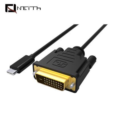 China Convert USB C to hhunderbolt 3 DVI Cable 1080P to DVI USB 3.1 Type C to DVI Cable for sale