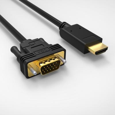 China COMPUTER HDMI to VGA Cable Adapter Gold Plated HDMI to VGA Adapter Male to Male 6ft for Desktop, Laptop, Monitor, Projector for sale