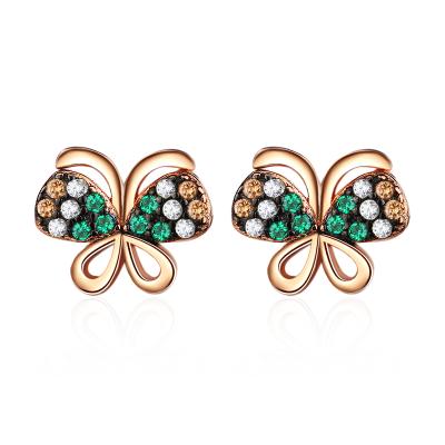 China 2019 Wholesale New Product Jewelry Rose Gold Plated Butterfly Shape Stud Earring Eco-friendly Sterling Silver 925 for sale