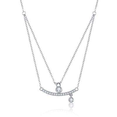 China Eco - Friendly 925 Sterling Silver Women Zircon Fashion Necklace for sale