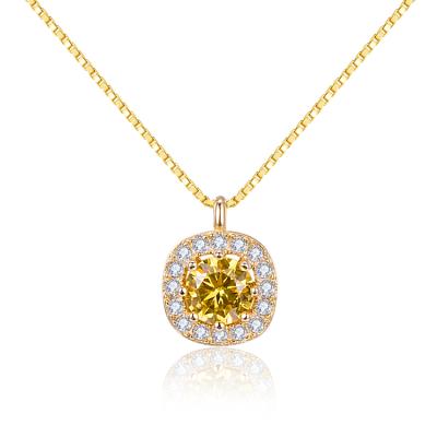 China Eco - Friendly 925 Sterling Silver Ladies 18k Gold Plated Jewelry Necklace for sale