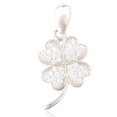 China BOHEMIA Fashion Jewelry 925 Sterling Silver Four Leaf Clover Necklace Pendant for sale