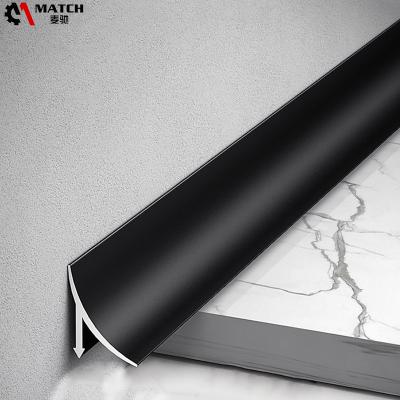 China Modern Foshan Match Hardware Bathroom Decoration Profiles Aluminum Metal Strip Corner Edge Tile Trim for sale