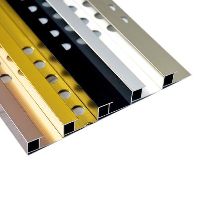 China 8mm 10mm 12mm Modern Custom Wholesale Aluminum Alloy Ceramic Tile Decorative Corner Strip for sale