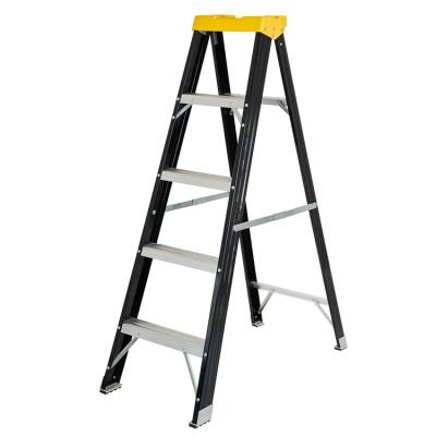 China Folding Ladders Low Prices Silver Color Folding Aluminum Material Single Side Climb Ladder for sale