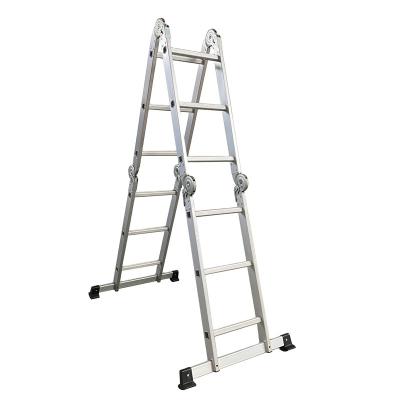 China 2021 MARCH EXPO Standard Multi Purpose 4x3 Foldable Steps Aluminum Folding Ladders EXPO 4x3 Steps Ladder for sale