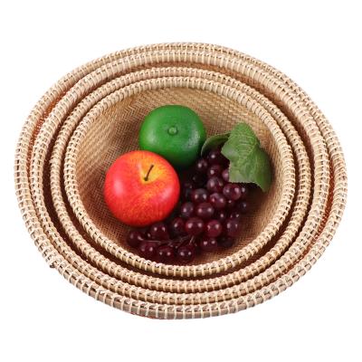 China Chinese Specifications Folding Washing Vegetable Woven Basket Natural Handwoven Bamboo Basket With for sale