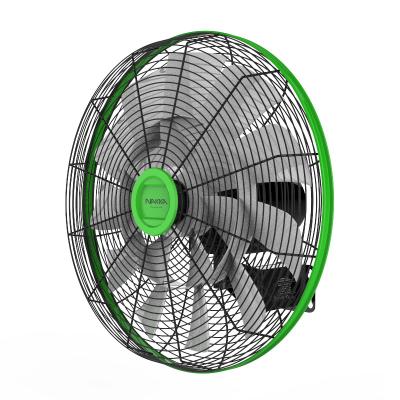 China Powerful Hotel Green Color Summer Cooler RF Control Hanging Wall Fan for sale