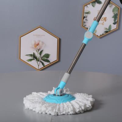 China Sustainable Korea Cleaning Commercial Double Bucket Mop Cotton Spinning Broom for sale