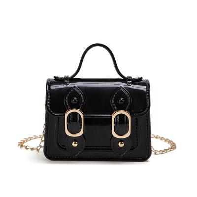 China Wholesale Waterproof Women Fashion Small Chain Jelly Handbag Mini Crossbody Bag PU Shoulder Bag for sale