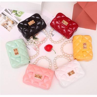 China Mini Cheap Women Handbags Pearl Waterproof Luxury Handle Cross - Body Bags Jelly Shoulder Bags for sale