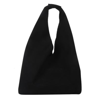 China Swap Fashion Design Special Tote Canvas Bags Soft Solid Color Shoulder Bags For Women for sale