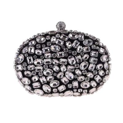 China Hot Selling Luxury Bling Glitter Crystal Clutch Bag Luxury Wedding Rhinestone Party Bag Rhinestone Evening Purse Party Bags for sale