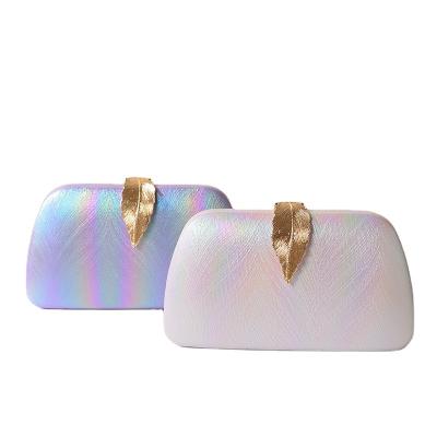 China Fashionable Women's Designers Colorful Party Clutch Wedding Dinner Evening Clutch Bags Small With Leaf for sale