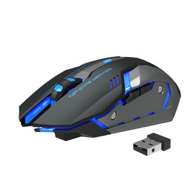 China Wireless Rechargeable Mouse RGB LED Silent Mute Lights E-sports Gaming Wireless Mouse for sale