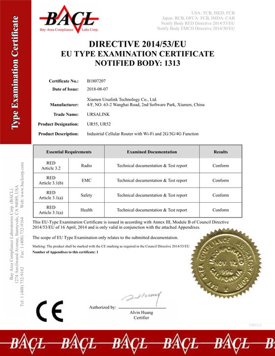 CE - Xiamen Milesight IoT Co., Ltd.