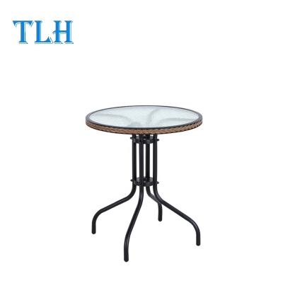 China Garden set 60/70/80 round glass top table - coffee table &restaurant use/glass dining table/coffee table furniture for sale