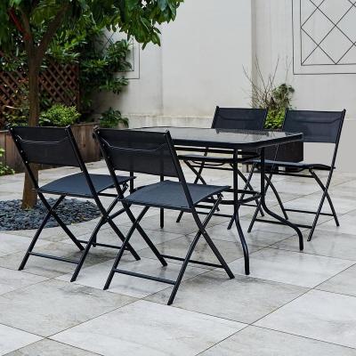 China High quality modern outdoor furniture set style glass table and folding table for sale