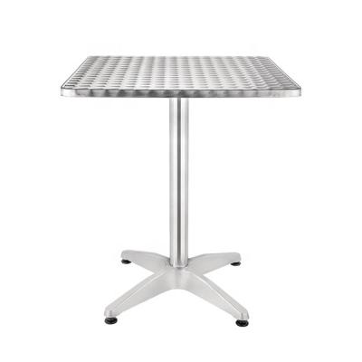 China Modern Square Bistro Table Stainless Steel 600mm for sale