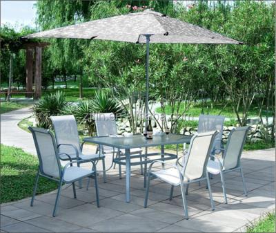 China Garden set glass outdoor furniture for sale