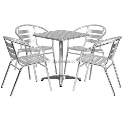 China Garden Set Aluminum Outdoor Table And Chair Set for sale