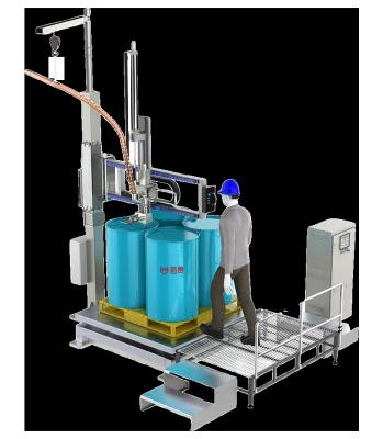 China Waterdichte auto-IBC-vulmachines met rolconveyor vloeistofvulmachines Te koop