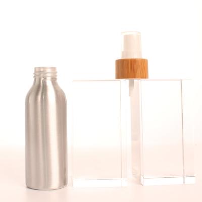 China Personal Skin Care Packaging 120ml Customize Capacity Aluminum Sprayer Bottle Bamboo Sprayer 40ml 50ml 100ml Spray Bottle For Wholesale for sale