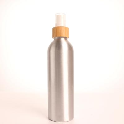 China Personal Skin Care Packaging 250ml Large Size Refillable Spray Bottle Natural Bamboo Made Bamboo Sprayer Aluminum Spray Bottle With Free Samples for sale