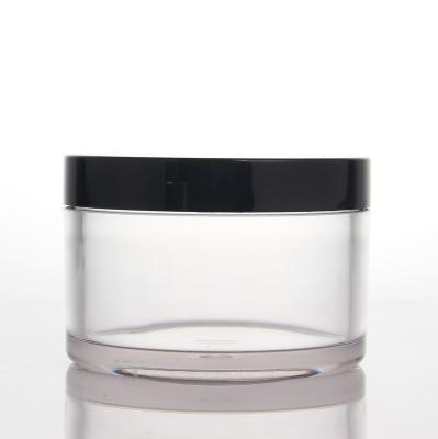 China Various Clear Cap Pantone Jar Cap Set 200g Capacity Set Skin Care Cream Jar Plastic Packaging Clear Good Quality PETG Color Cosmetic Cream for sale