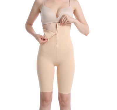 China 2021 Antibacterial open toe tummy control abdomen 6 hook full shapewear women wholesale fajas slimming long shorts for sale