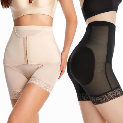 China Antibacterial Women's High Waist Slimming Corset Butt Lifter Shapewear Hip Pads Panties Tummy Control Underwear Padded Butt Lifter Panties for sale