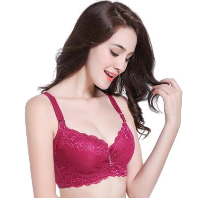 China Big Cup Bras Women Antibacterial Big Breast Shape Lace Plus Size Bras CDE Cup Aplet Underwire Cheekier Bra for sale