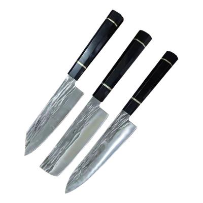 China High Quality Disposable Custom Steel Chef's Knife Set 12C28N Kitchen Knife Set Family Kitchen Cutlery Set 3pcs Chef's Knife Set for sale