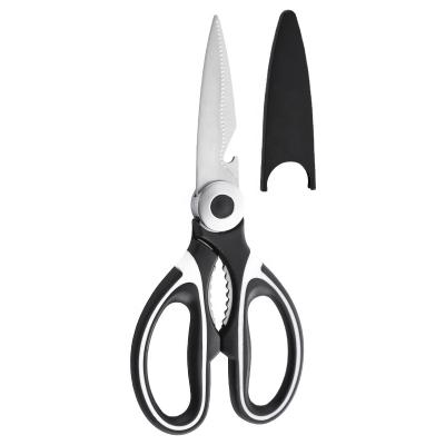 China Kithchen Multifunctional Kitchen Scissors Black Color 8 Inch PP Handle Kitchen Multifunctional Scissors Stainless Steel for sale