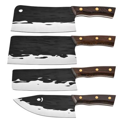 China Disposable 7 Inch Stainless Steel Kitchen Knife Forging Cleaver Knife Forged Handmade Kitchen Cleaver Knife for sale