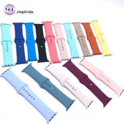 China Replacement 44mm Silicone Smart Watch Strap for Apple Watch Series 6/5/4/3/2/1 38MM 40MM and 42MM 44MM for sale