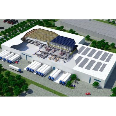 China Wholesale Low Cost Two / Fast Installation 3d Industrial Construction Steel Structure Logistics Center Three Tier Prefab Plant for sale