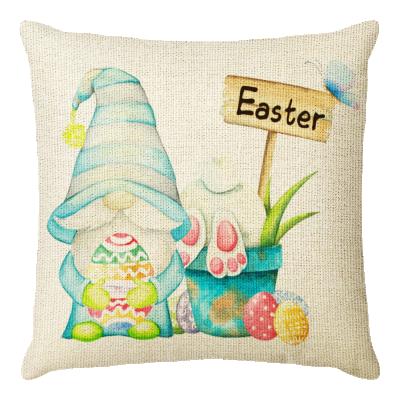 China Wholesale Easter Anti-Static 45x45 Inch Custom Design Pillows Cushion Case Sofa Hotel Decorative Luxury Cotton Tile Canvas Covers for sale