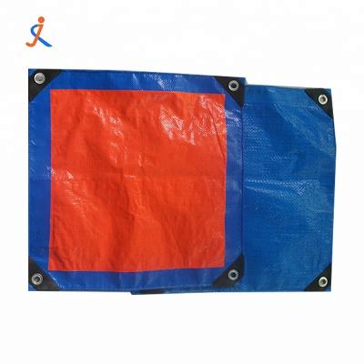 China Double Faced Waterproof Orange Blue Tarpaulin/Cloth/Canvas/Sheet/PE Tarps Roll For Truck Cover& Boat for sale