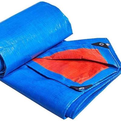 China Water Resistant Blue Orange Color PE Tarpaulin Rolls Hot Sale In Indonesia for sale