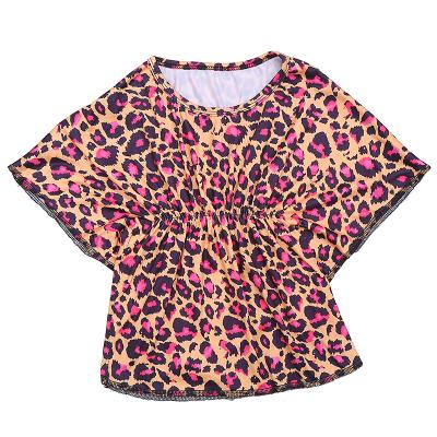 China Baby Anti-Shrink O-Neck Kids Dress Leopard Pattern Print Beach Girls Beachwear Bathing Bohemian Blanket for sale