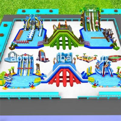 China Inflatable Water Park Jumpsuit Inflatable Water Park Amusement Park Inflatable Wetsuit for sale