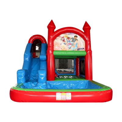 China Manufacturer Custom Inflatable Inflatable Water Slide Pool For Kids AQ10141-2 for sale