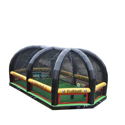 China 0.55mm PVC Tarpaulin Novel Inflatable Football Pitch Wide Football Court Inflatable Soccer Playground For Kids And Adults for sale