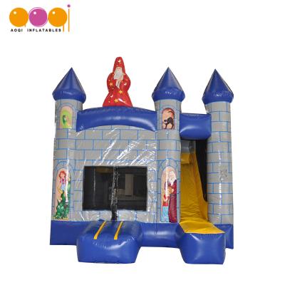 China 0.55mm PVC Tarpaulin AOQI Competitive Price Amusement Park Inflatable Jumping Castle for sale