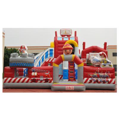 China Outdoorinflatable Inflatable New Product Inflatable Castle Fire Station Amusement Park Playground Equipment for sale